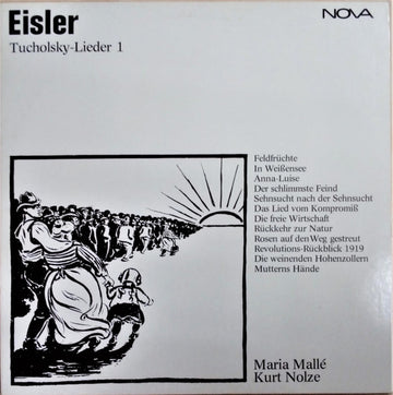 Hanns Eisler, Kurt Nolze, Maria Mallé, Werner Schiecke : Tucholsky-Lieder 1 (Lieder Nach Texten Von Kurt Tucholsky Für Gesang Und Klavier) (LP)