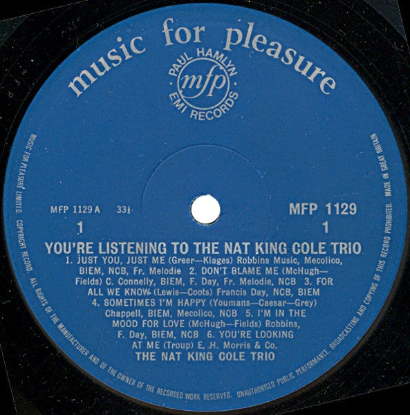 The Nat King Cole Trio : Nat King Cole Sings With The Nat King Cole Trio (LP, Comp, Mono, RE)