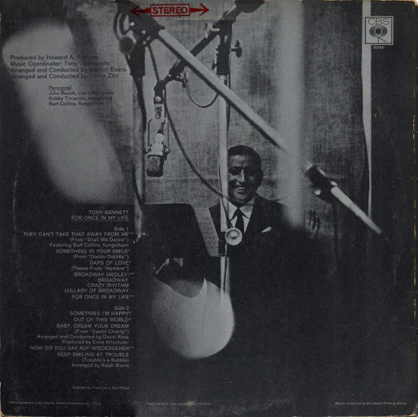 Tony Bennett : For Once In My Life (LP, Album)
