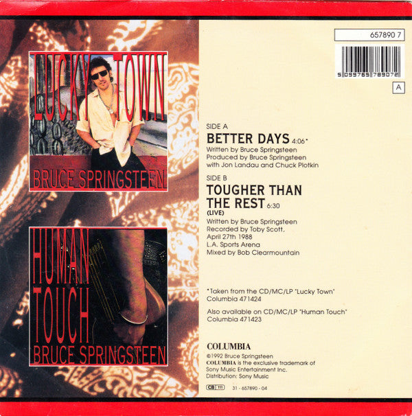 Bruce Springsteen : Better Days (7", Single, Sma)