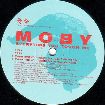 Moby : Everytime You Touch Me (12", Promo)