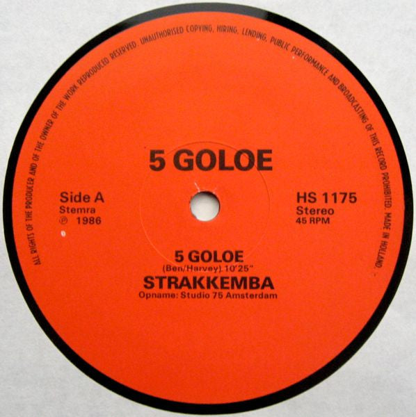 Strakkemba : 5 Goloe (12", Maxi)