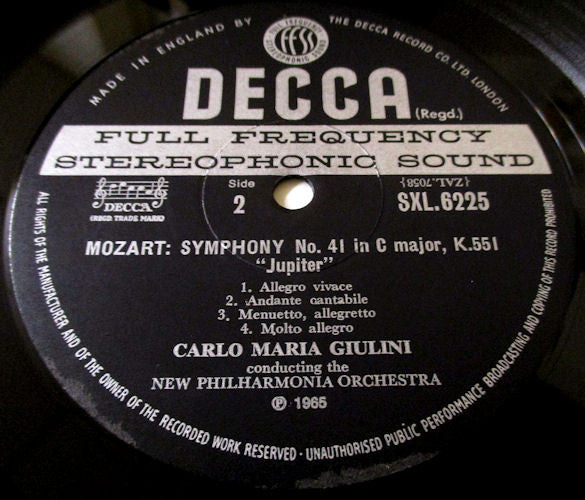 Mozart*, Giulini*, New Philharmonia* : Symphony No. 40 /  No. 41 "Jupiter" (LP, Album, RP, ED3)