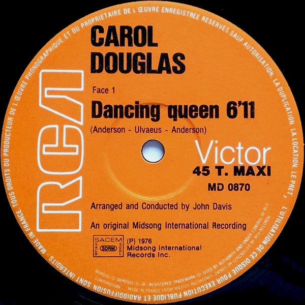 Carol Douglas : Dancing Queen (12", Maxi)