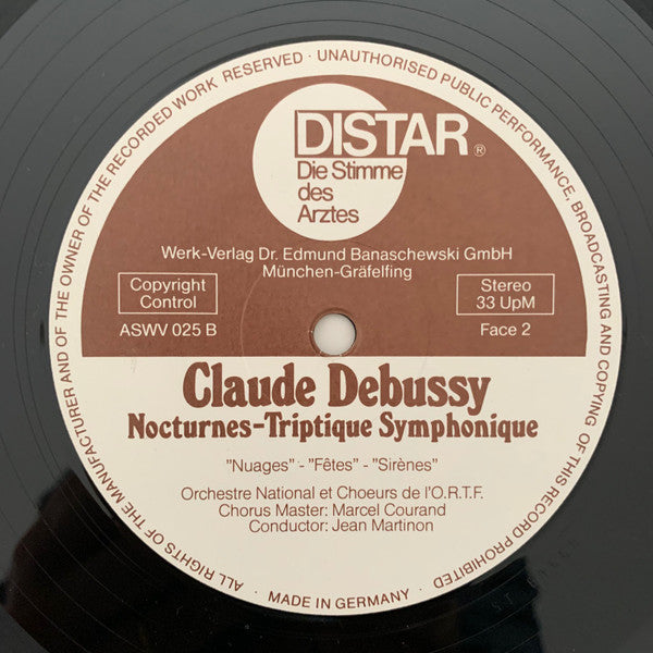 Herman A. Snellen / Claude Debussy / Orchestre National De France : Past And Present Cardiology / Nocturnes-Triptique Symphonique Pour Orchestre Et Choeurs "Nuages"-"Fêtes"-"Sirènes" (LP)