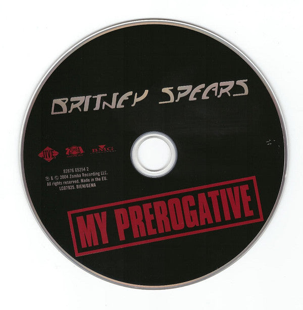 Britney Spears : My Prerogative (CD, Single, Car)