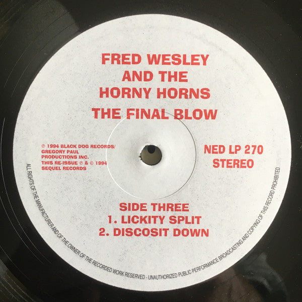 Fred Wesley & The Horny Horns : The Final Blow (2xLP, Album, Gat)