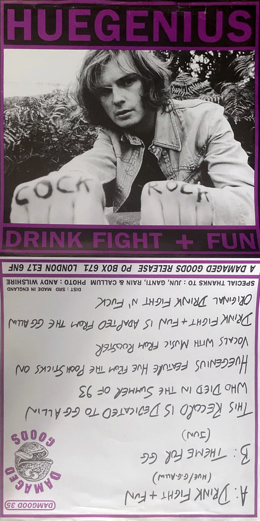 Huegenius : Drink Fight + Fun (7", Single)