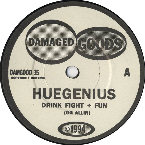 Huegenius : Drink Fight + Fun (7", Single)