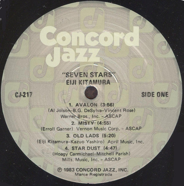 Eiji Kitamura / Teddy Wilson / Cal Tjader / Ernestine Anderson / Eddie Duran / Bob Maize / Jake Hanna : Seven Stars (LP)