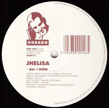 Jhelisa : All I Need (12")