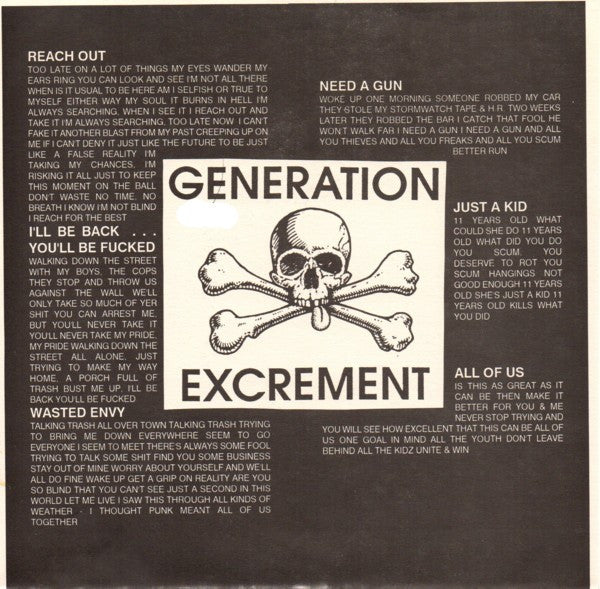 Generation Excrement : Generation Excrement (7", EP)