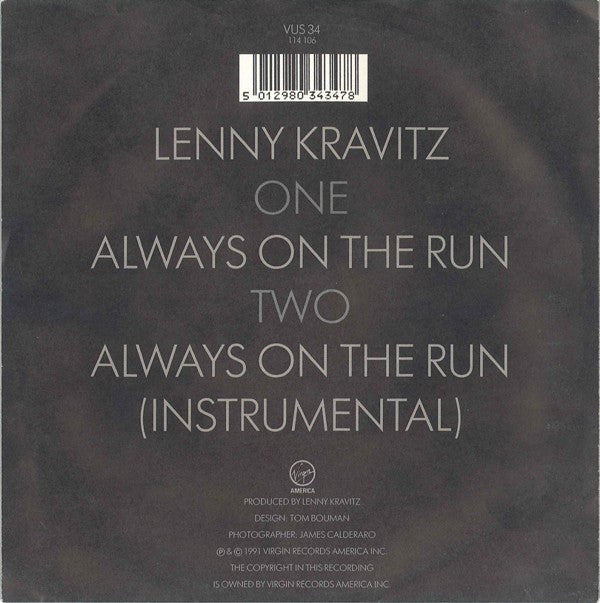 Lenny Kravitz : Always On The Run (7", Single)