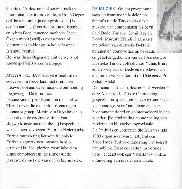 Theo Loevendie, İhsan Özgen, Guus Janssen, Martin Van Duynhoven : Nederlands-Turkse Ontmoeting In Turkse Muziek (CD, Album)