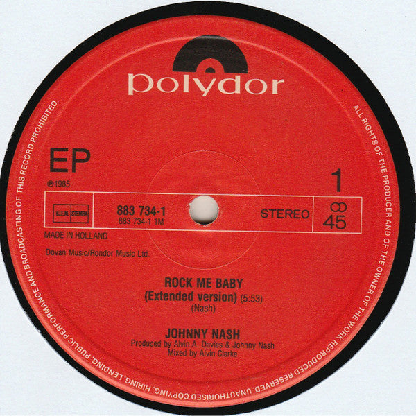 Johnny Nash : Rock Me Baby (12", EP)