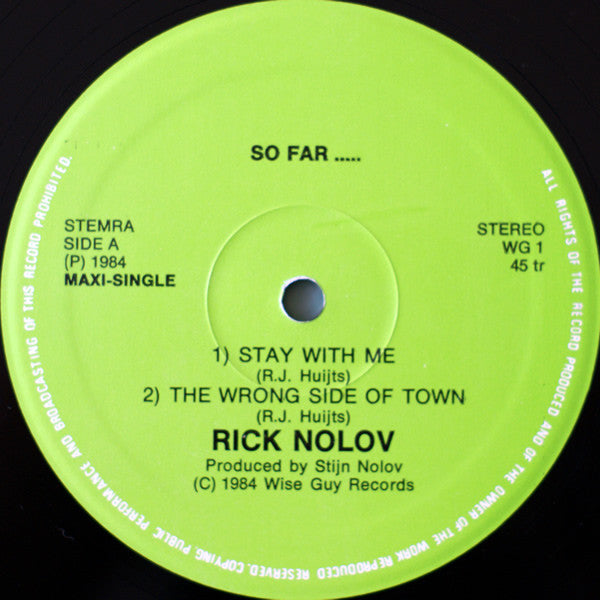 Rick Nolov : So Far... (12")