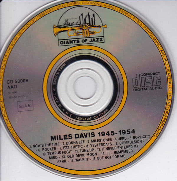 Miles Davis : Evolution Of A Genius 1945 - 1958 (3xCD, Comp)
