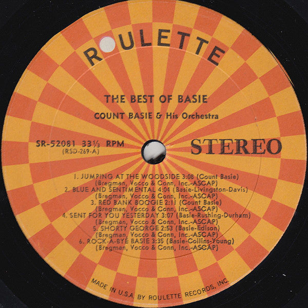 Count Basie & His Orchestra* : The Best Of Basie (LP, Album, RP)