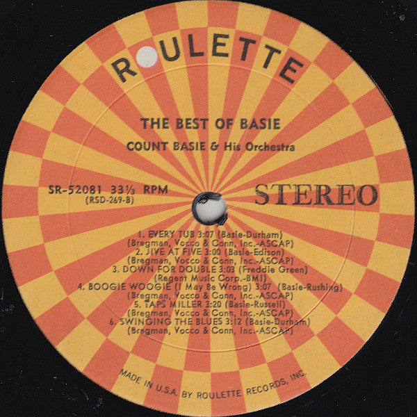 Count Basie & His Orchestra* : The Best Of Basie (LP, Album, RP)