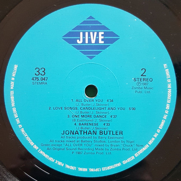 Jonathan Butler : Jonathan Butler (2xLP, Album)