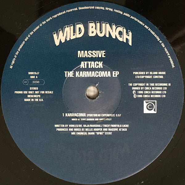 Massive Attack : Karmacoma EP (2x12", EP, Promo)