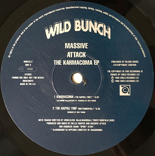 Massive Attack : Karmacoma EP (2x12", EP, Promo)
