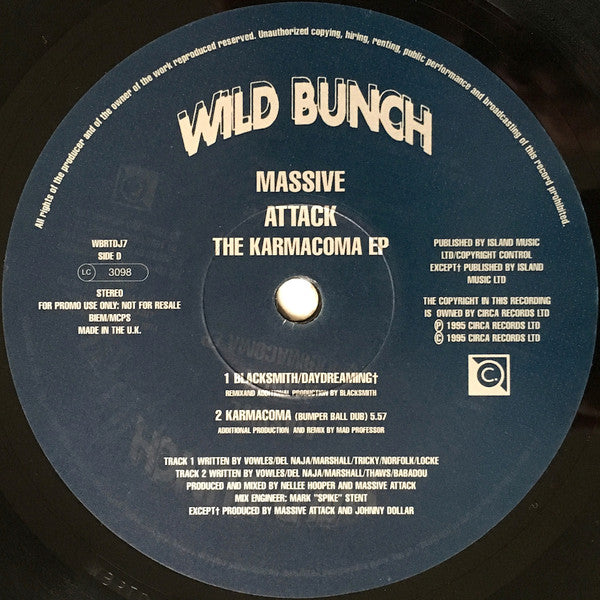 Massive Attack : Karmacoma EP (2x12", EP, Promo)