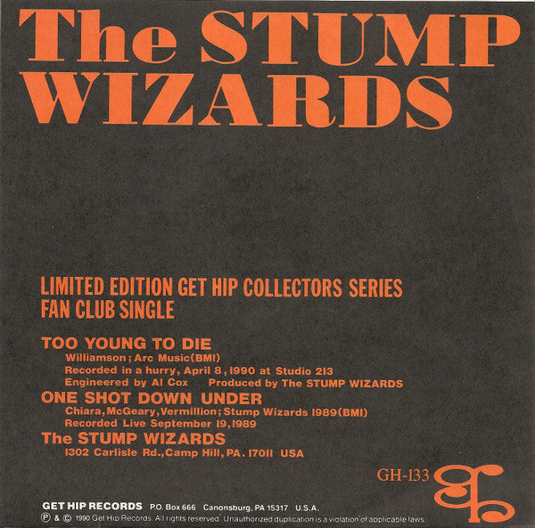 The Stump Wizards : Official Fan Club Record Release (7", Single, Ltd, Red)