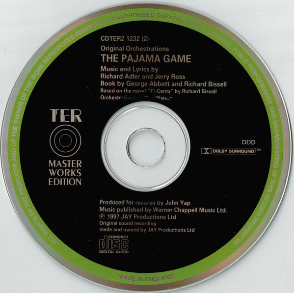 Judy Kaye, Ron Raines, Kim Criswell, Avery Saltzman, Brookes Almy, The National Symphony Orchestra, John Owen Edwards, David Green (15) : The Pajama Game (First Complete Recording) (2xCD, Album, Mas)