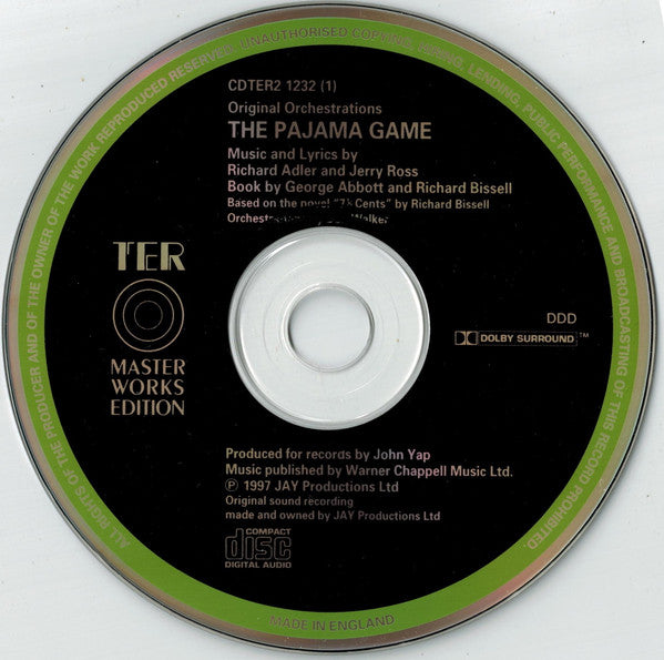Judy Kaye, Ron Raines, Kim Criswell, Avery Saltzman, Brookes Almy, The National Symphony Orchestra, John Owen Edwards, David Green (15) : The Pajama Game (First Complete Recording) (2xCD, Album, Mas)