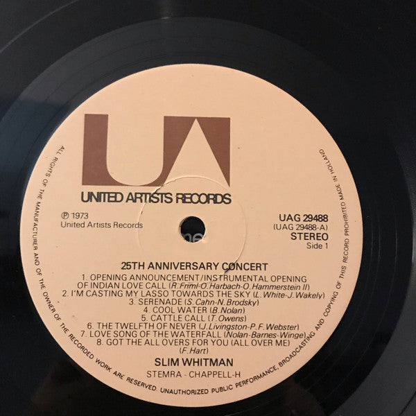 Slim Whitman : 25th Anniversary Concert (LP)