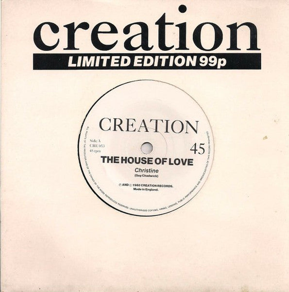 The House Of Love : Christine (7", Single, Ltd)