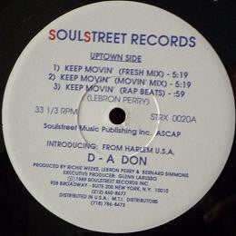 D - A Don : Keep Movin' (12")