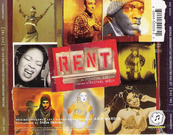 Jonathan Larson : Rent - Original Broadway Cast Recording (2xCD, Album)