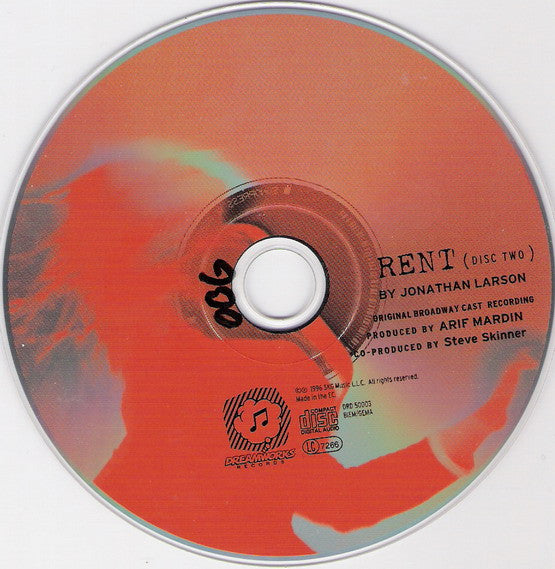 Jonathan Larson : Rent - Original Broadway Cast Recording (2xCD, Album)
