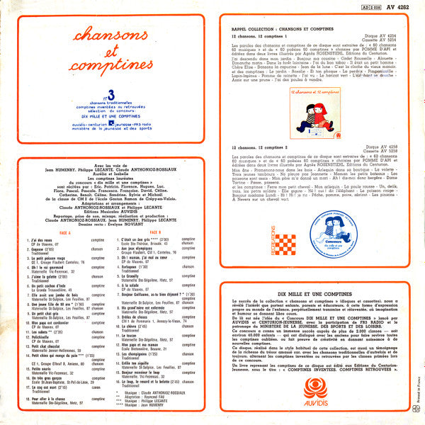 Unknown Artist : Chansons Et Comptines 3 (LP, Album)