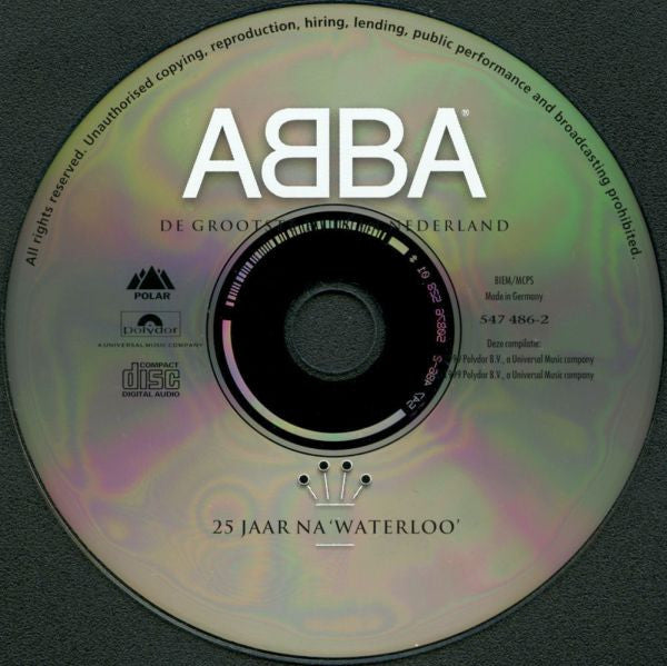 ABBA : 25 Jaar Na 'Waterloo' (De Grootste Hits In Nederland) (CD, Comp, RM)
