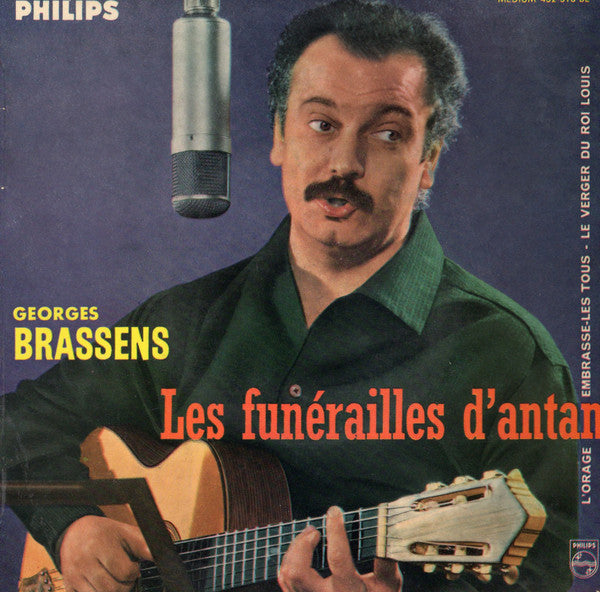 Georges Brassens : Les Funérailles D'antan (7", EP, Mono, RE)