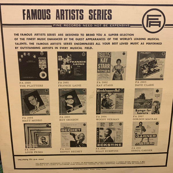 Frankie Laine : Frankie Laine Sings (LP, Album)