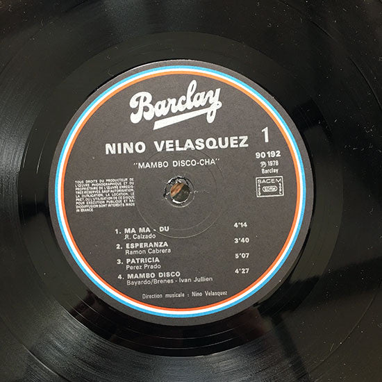 Nino Velasquez : Mambo Disco Cha (LP)