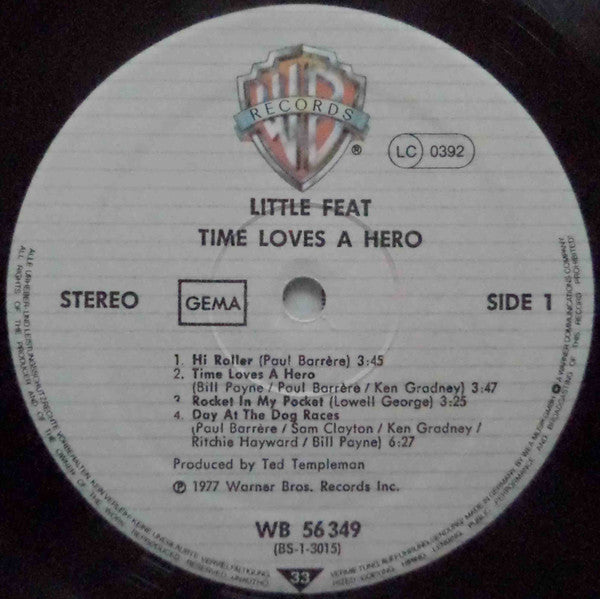 Little Feat : Time Loves A Hero (LP, Album, RP)