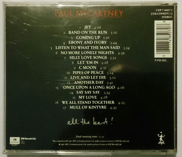 Paul McCartney : All The Best! (CD, Comp)