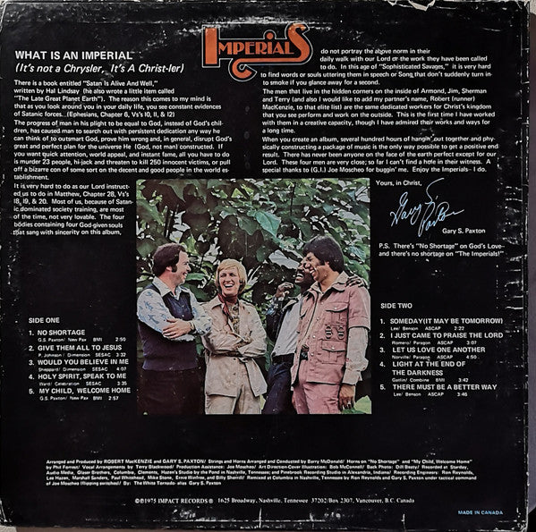 Imperials : No Shortage (LP, Album)
