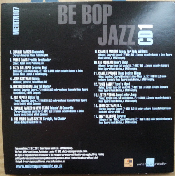 Various : Be Bop Jazz An Essential Collection (3xCD, Comp + Box)