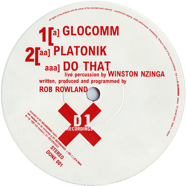 Rob Rowland : Glocomm (12")