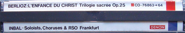 Hector Berlioz, Radio-Sinfonie-Orchester Frankfurt, Eliahu Inbal : Berlioz: L'Enfance Du Christ, Trilogie Sacrée, Op.25 (2xCD, Album)