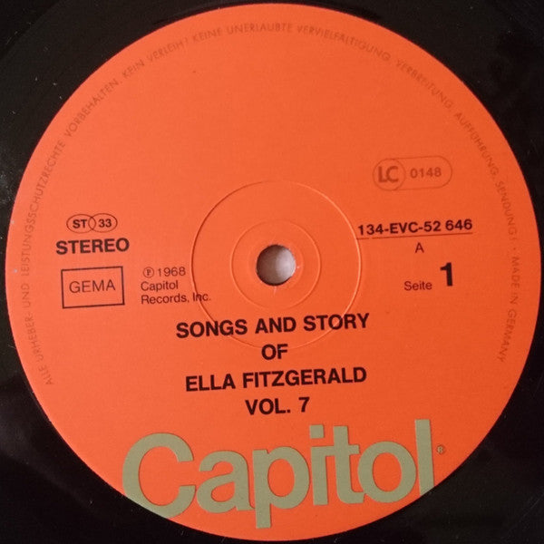 Ella Fitzgerald : Songs and Story of Vol. 7 (Ella Fitzgerald) (2xLP, Comp)