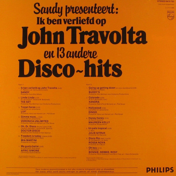 Various : Sandy Presenteert: Ik Ben Verliefd Op John Travolta En 13 Andere Disco-Hits (LP, Comp)