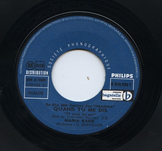 Maria Kane : Joanna (7", Single)