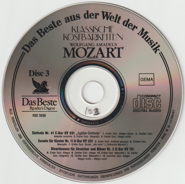 Wolfgang Amadeus Mozart : Klassische Kostbarkeiten (3xCD, Comp)